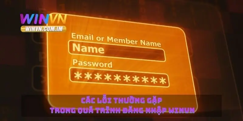 Các lỗi thường gặp trong quá trình đăng nhập Winvn